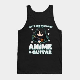 Just a girl who loves anime and guitar - chibi anime Tank Top